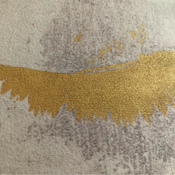 Oliver White & Gold Eyelashes Accent Throw Pillow - Picture 3 of 11